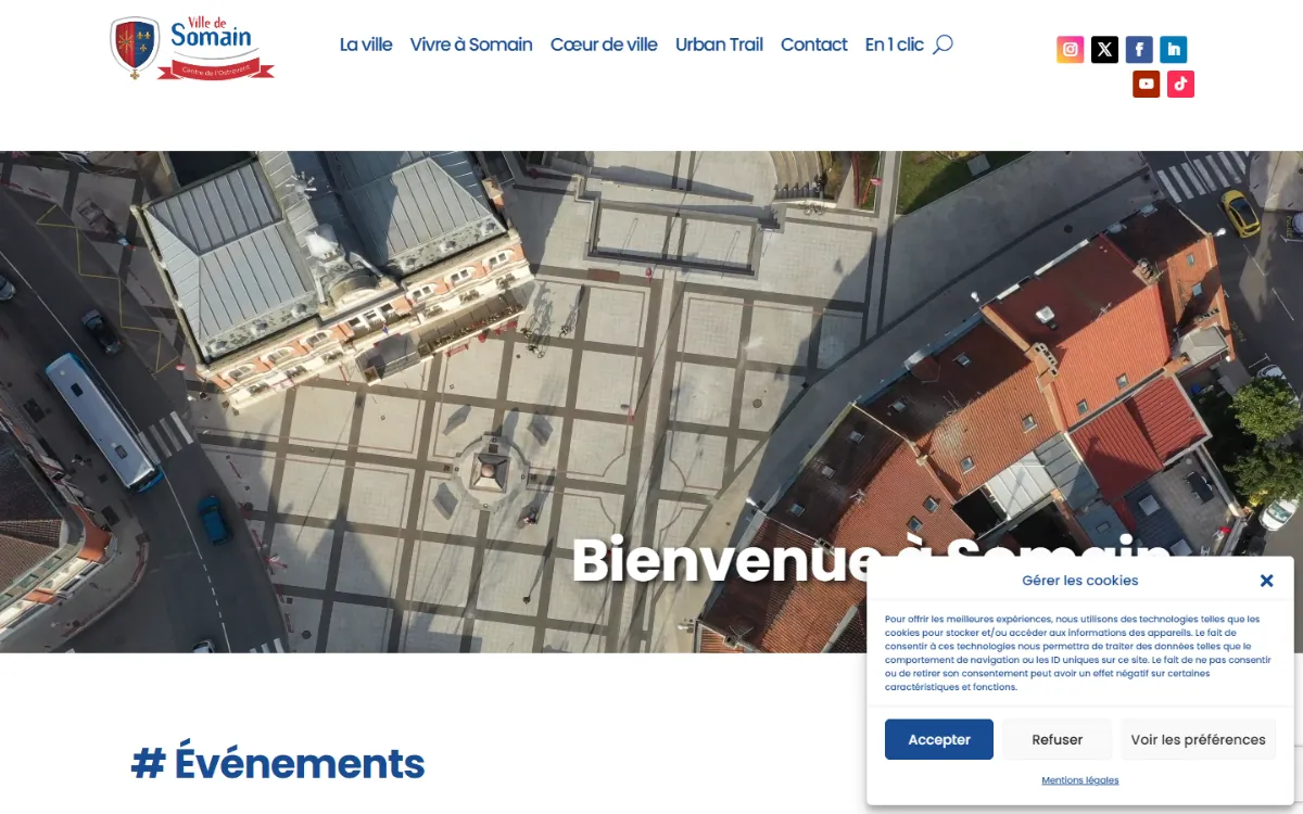 Site Ville de Somain réalisé par APE Com’